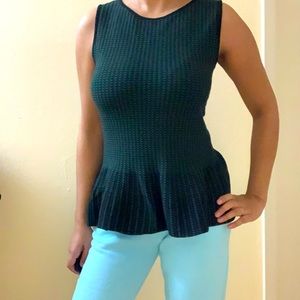 Peplum sleeveless knit top sweater-Ann Taylor petite